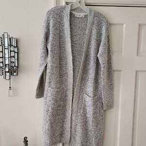 RD Style Gray Open-Front Sweater